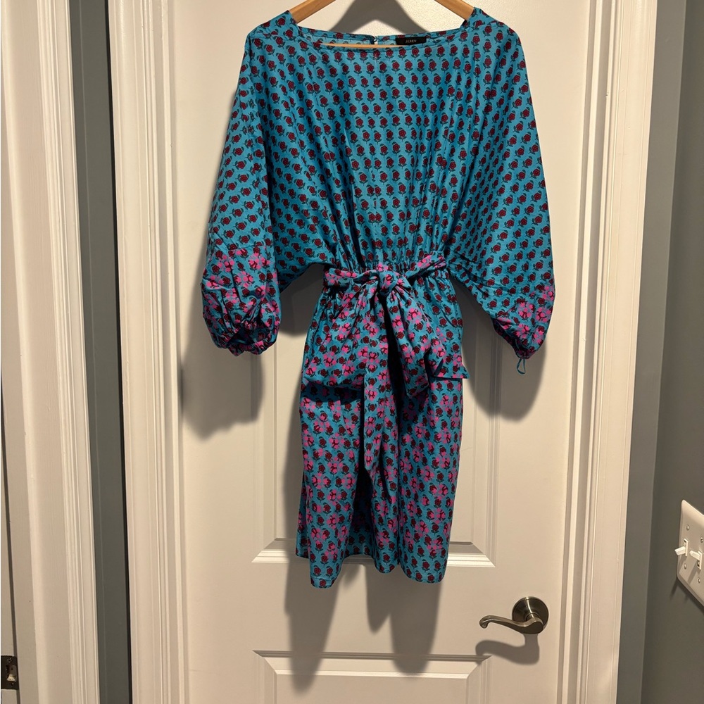 Women’s J Crew Blue and Pink floral  Dress